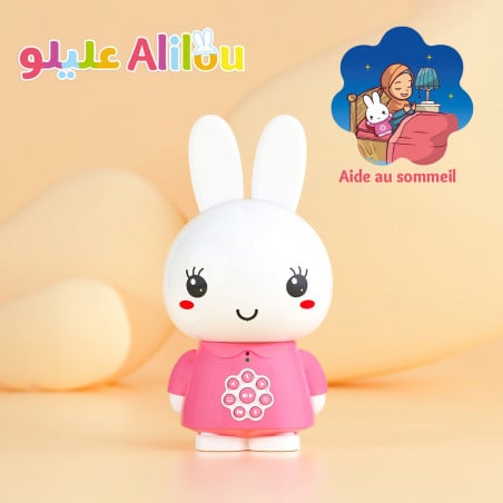 Alilou le Lapinou Mouslim – Veilleuse Ludo-éducative Islamique Rose| Coran, Histoires & Berceuses