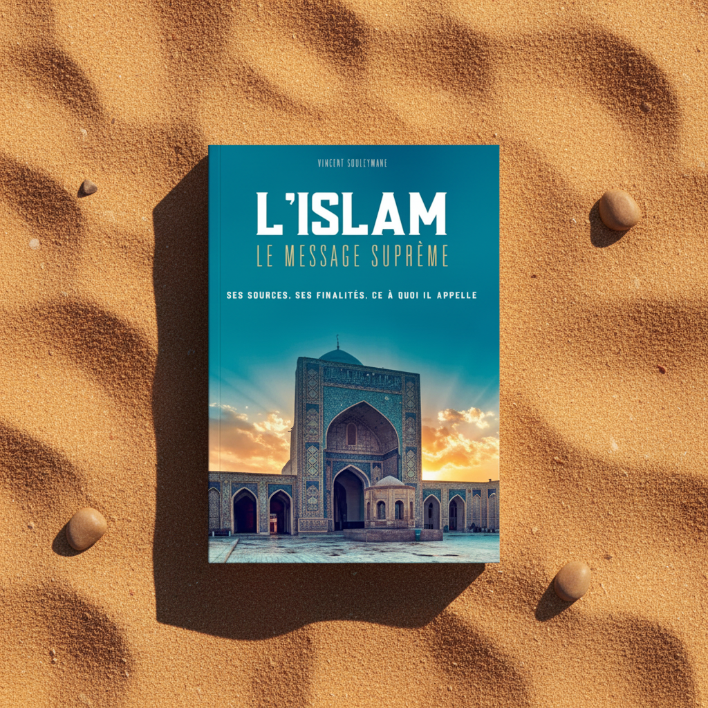 L'Islam – Le Message Suprême – flat lay désert