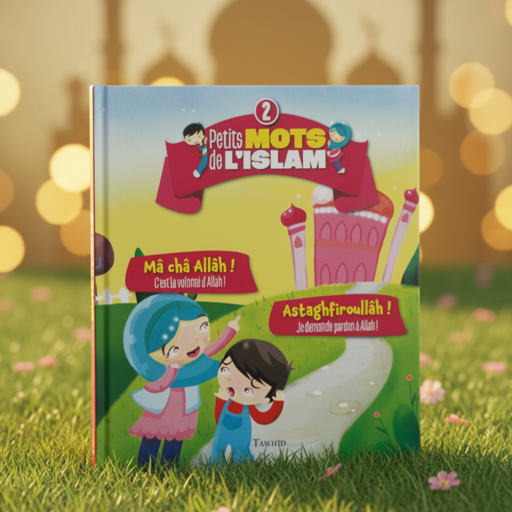 Petits mots de l’islam Tome 2 — mise en scène prairie et mosquée rose