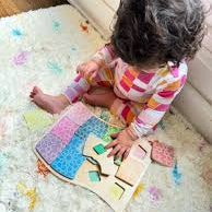 Puzzle en bois Montessori Lalaandmo - Éveil des couleurs pastel - 1 à 5 ans